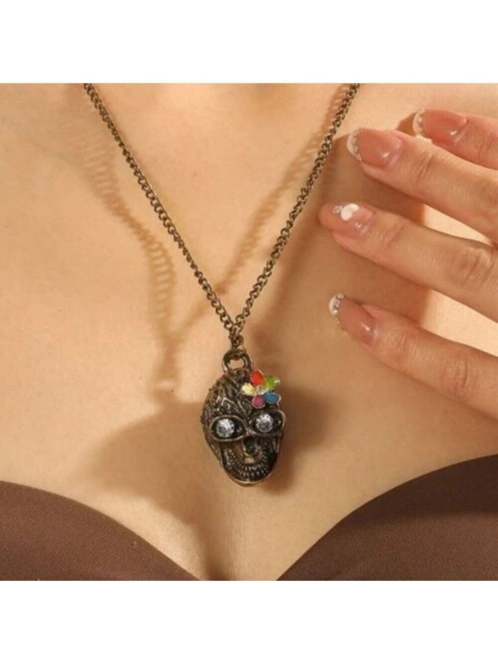 Sugar Skull Pendant Necklace